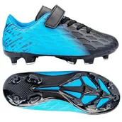 Piłka nożna - Korki Buty Do Gry W Piłkę Nożną Modne Lekkie Wygodne Na Rzepy Piłkarskie Dziecięce Kirton Niebieskie 31 - miniaturka - grafika 1