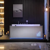 Wanny z hydromasażem - Wanna z hydromasażem EBX-414 prostokątna 170cmx75cmx62cm z podgrzewaczem+pilot - miniaturka - grafika 1