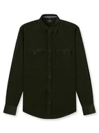 Koszule męskie - OLYMP Koszula "Casual" - Regular fit - w kolorze zielonym - miniaturka - grafika 1