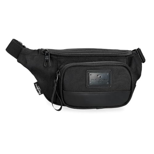 Pepe Jeans Blackmore Saszetka biodrowa czarna 30x13x5 cm Poliester z detalami ze sztucznej skóry 2,03 l by Joumma Bags, Czarny (Black), Talla única, saszetka nerka