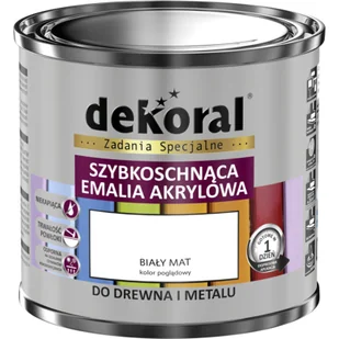 Wodorozcieńczalna emalia akrylowa Akrylux biały Mat 0,5 l - Emalie - miniaturka - grafika 1