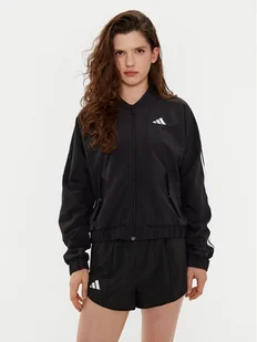 adidas Kurtka bomber Essentials 3-Stripes JD5317 Czarny Loose Fit - Kurtki damskie - miniaturka - grafika 1