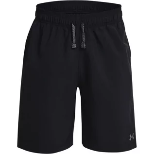 Spodnie i spodenki dla chłopców - Chłopięce spodenki treningowe UNDER ARMOUR UA Woven Shorts - czarne - grafika 1