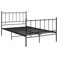 Łóżka - shumee Rama łóżka czarna metalowa 120 x 200 cm - miniaturka - grafika 1