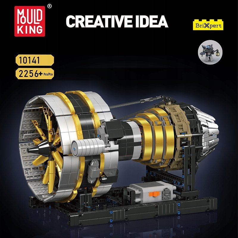 KLOCKI KONSTRUKCYJNE MOULD KING 10141 SILNIK AIRCRAFT 2256 elementów Mould King [kolory]