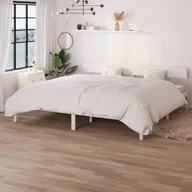 Łóżka - Łóżko z litego drewna sosna biała 180x200 cm - miniaturka - grafika 1