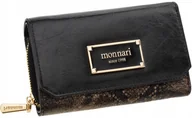 Portfele - Portfel Damski Monnari Elegancka Portmonetka Suwak Wzór Skóry Na Prezent - miniaturka - grafika 1