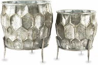Donice - Donica osłonka doniczka doniczki metalowa kpl. 2 szt 141100 - miniaturka - grafika 1