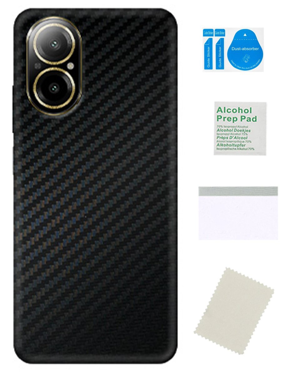 Folia ochronna do REALME C67 4G karbon czarny 3D skórka na tył telefonu