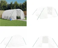 Szklarnie ogrodowe - vidaXL Szklarnia ze stalową ramą biała 12 m² 4x3x2 m - Szklarnia - Szklarnie - Tunel foliowy - Szklarnia wolnostojąca - miniaturka - grafika 1