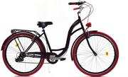 Rowery - Dallas Bike City 7spd 26 cali Czarno-czerwony - miniaturka - grafika 1