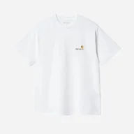 Koszulki i topy damskie - Koszulka bawełniana damska Carhartt WIP American Script W I032218-02XX XS Biała (4064958770046). T-shirty damskie - miniaturka - grafika 1