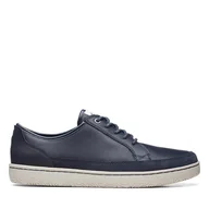Półbuty męskie - Clarks Hodson Lace [navy leather] - rozmiar 42 - miniaturka - grafika 1