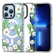 Etui i futerały do telefonów - Etui IPHONE 13 PRO MAX Tech-Protect MagMood MagSafe Spring Daisy transparentne - miniaturka - grafika 1
