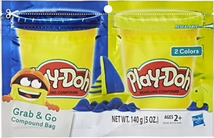 Play-Doh 2-Pak Ciastolina Granatowa + Żółta 140G - Masy plastyczne - miniaturka - grafika 1