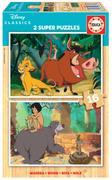 Puzzle - G3 Puzzle 2x16 Król Lew/Księga dżungli drewniane) - miniaturka - grafika 1