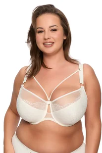 Biustonosz z koronką Semi-Soft Laila MAXI 1280 półusztywniany ecru 100E - Biustonosze Biustonosz z koronką Semi-Soft Laila MAXI 1280 półusztywniany ecru 100E - Biustonosze - miniaturka - grafika 1