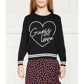 Swetry dla dziewczynek - Guess Sweter | Oversize fit - miniaturka - grafika 1