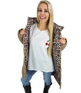 Płaszcze damskie - Długi płaszcz kurtka przejściowy dwustronny z kapturem ciepły MIA-S - miniaturka - grafika 1