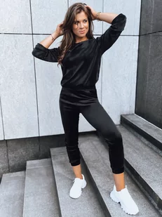 Damski dres welurowy VELVET HARMONY czarny Dstreet AY0879-L/XL - Dresy damskie Damski dres welurowy VELVET HARMONY czarny Dstreet AY0879-L/XL - Dresy damskie - miniaturka - grafika 1