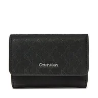 Portfele - Mały Portfel Damski Calvin Klein Ck Must Small Trifold_Mono K60K612829 Czarny - miniaturka - grafika 1