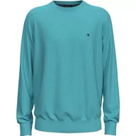 Koszulki męskie - Scotch & Soda Męski sweter Essentials Ecovero wiskozowy nylon Crewneck, Topaz 1651, zielony, topaz 1651, L - miniaturka - grafika 1