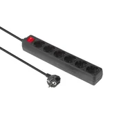 Listwy zasilające - MicroConnect 6-way Schuko Socket on/off - miniaturka - grafika 1
