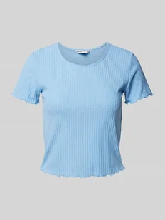 T-shirt o kroju regular fit z dodatkiem wiskozy - Koszulki i topy damskie - miniaturka - grafika 1