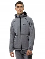 Kurtki męskie - JACK WOLFSKIN SZARA MĘSKA KURTKA Z KAPTUREM I PIKOWANIEM XXL XQA - miniaturka - grafika 1