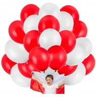 Balony i akcesoria - Zestaw balonów biało czerwone Święto Narodowe Mecz Polska balony euro - miniaturka - grafika 1