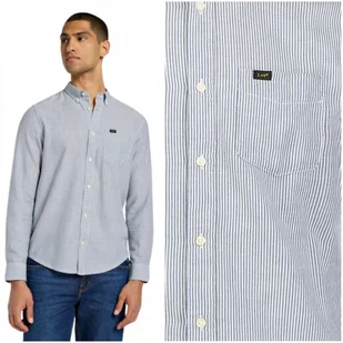 Lee BUTTON DOWN BlueStripe koszula bawełniana męska w paski REGULAR FIT XXL - Koszule męskie Lee BUTTON DOWN BlueStripe koszula bawełniana męska w paski REGULAR FIT XXL - Koszule męskie - miniaturka - grafika 1