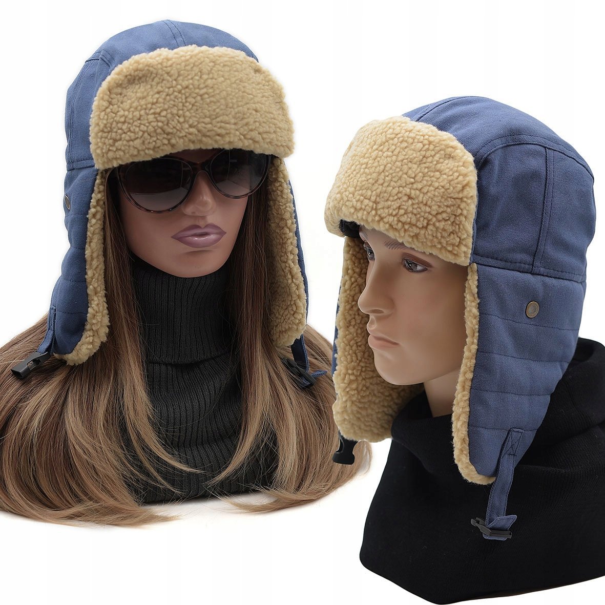 Czapka zimowa uszatka uszanka pilotka na mrozy