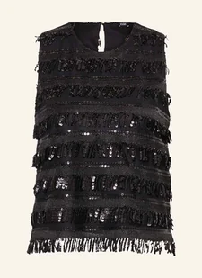 Joop! Top Trisha Z Cekinami schwarz - Koszulki i topy damskie - miniaturka - grafika 1