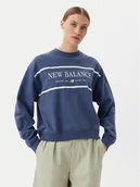 Bluzy damskie - New Balance Bluza Athletics Nautical Lobster WT51923 Niebieski Oversize - miniaturka - grafika 1