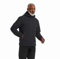Bluzy męskie - Męska bluza polarowa z kapturem Jack Wolfskin LAKE RIDGE HOODED JKT M black - 3XL - miniaturka - grafika 1