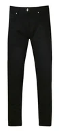Spodnie męskie - Spodnie Męskie, Czarne JEANSY, Regular Fit, Zwężana Nogawka -PAKO JEANS - Pako Jeans - miniaturka - grafika 1