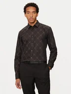 Koszule męskie - Hugo Koszula 50527459 Czarny Regular Fit - miniaturka - grafika 1