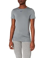 Koszulki i topy damskie - Nike Damska koszulka W Np 365 Top Ss Essential szary szary (Smoke Grey/Black) S - miniaturka - grafika 1