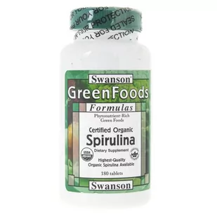 SWANSON Suplement diety Spirulina certyfikowana, 180 tabletek - Witaminy i minerały - miniaturka - grafika 1