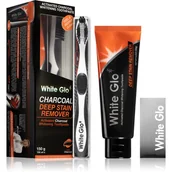 Pasty do zębów - White Glo White Glo Charcoal deep stain remover wybielająca pasta do zębów z aktywnym węglem 100ml + szczoteczka - miniaturka - grafika 1