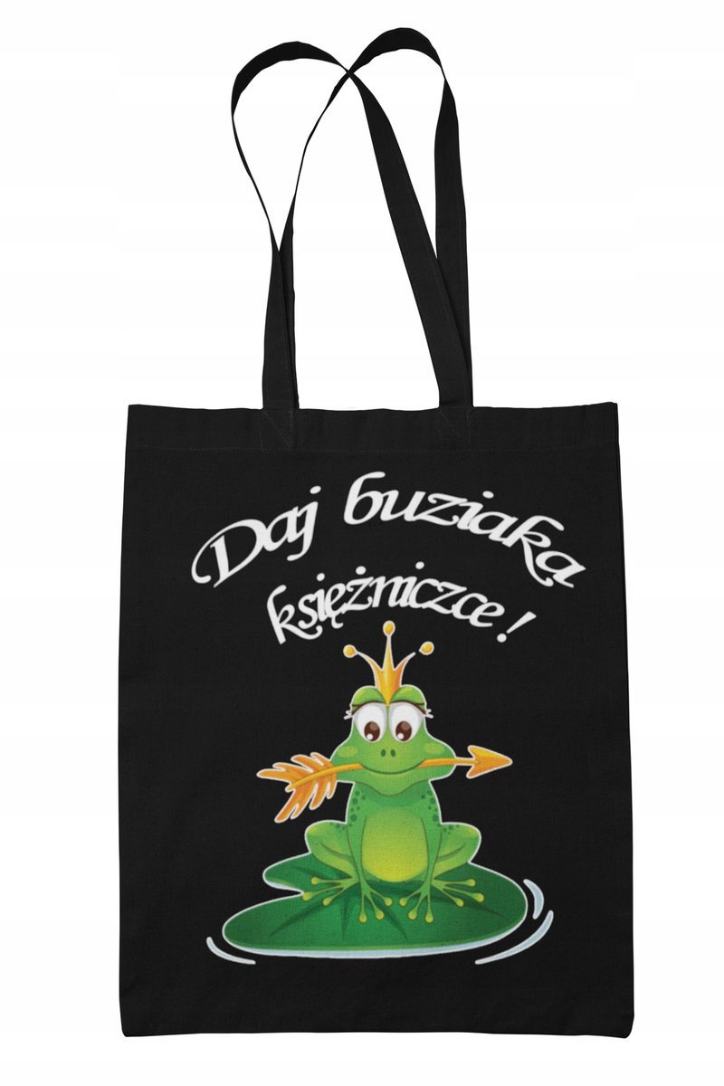 Torba Shopper-materiałowa-na ramie- śmieszny napis