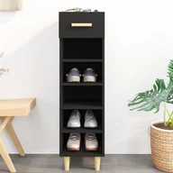Szafki na buty - Lumarko Szafka na buty, czarna, 30x35x105 cm, materiał drewnopochodny - miniaturka - grafika 1