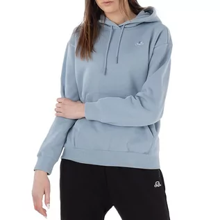 Bluzy sportowe damskie - Bluza Champion C Embroidery Fleece Hoodie 115479-BS096 - niebieska - grafika 1