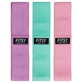 Gumy, taśmy, ekspandery - Fitsy, Zestaw Materiałowych Gum, Do Ćwiczeń, Różnokolorowe, 3 Szt. - miniaturka - grafika 1