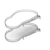 Meble modułowe i akcesoria - Kosz cargo Ergo Corner Optima 800/450 prawy biały Rejs - miniaturka - grafika 1