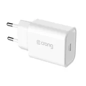 Ładowarki do telefonów - Crong Crong USB-C Travel Charger Ładowarka sieciowa USB-C Power Delivery 20W biały) 10_19576 - miniaturka - grafika 1