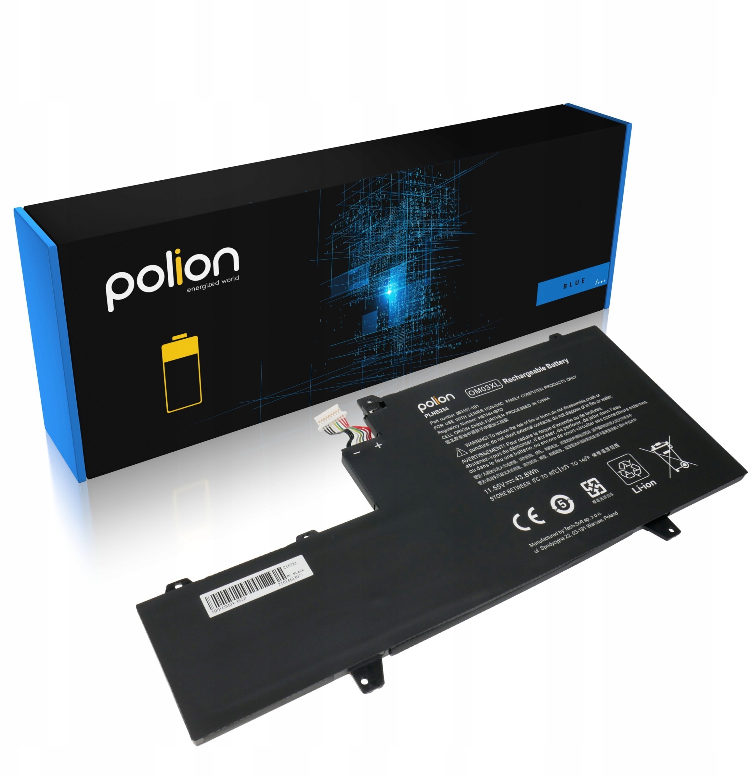 Bateria do laptopa HP OM03XL EliteBook x360 1030 G2 3800mAh