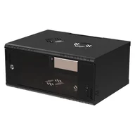 Szafy rack - Szafa wisząca Professional 19" 4U, 450mm, drzwi szklane, czarna - miniaturka - grafika 1