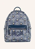 Plecaki - Mcm Plecak Vintage Jacquard blau - miniaturka - grafika 1
