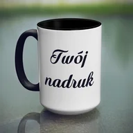 Kubki - Duży kubek XXL z czarnym wnętrzem i uszkiem z Twoim nadrukiem - miniaturka - grafika 1